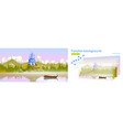 parallax background for game magic castle on rock vector image
