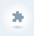 single grey puzzle piece 1 vector image