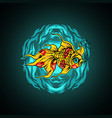 golden fish vector image