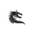 head dragon flat color logo template vector image vector image