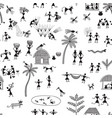 warli painting traditional indian tribal art vector image vector image