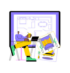 Interior design abstract concept Royalty Free Vector Image