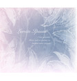 ice patterns of snowflakes and frozen feathers vector image vector image