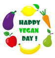 world vegan day concept vector image