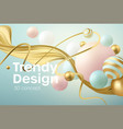 abstract background with 3d geometric shapes vector image vector image