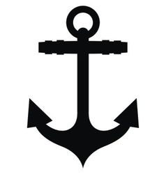 Anchor silhouettes set Royalty Free Vector Image