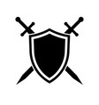 shield and swords icon vector image
