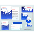 blue corporate identity template company style vector image