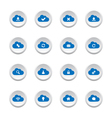 cloud computing buttons vector image vector image