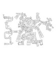image with aztec god tlaloc vector image