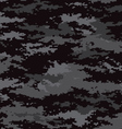 pixel camouflage stealth black seamless pattern vector image vector image