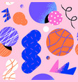 abstract retro 90s cartoon shape seamless pattern vector image