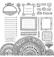 bullet journal doodle elements vector image