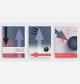 covers with minimal design geometric backgrounds vector image