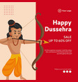 happy dussehra banner design vector image vector image