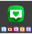 like counter notification flat icon sign set vector image vector image