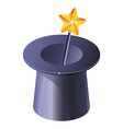 magic hat with wand vector image