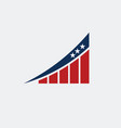 american financial success graph logo vector image vector image