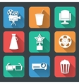 cinema entertainment pictograms collection vector image vector image