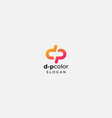 dp or pd letter logo design template vector image vector image