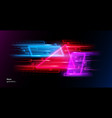 neon shapes movement glowing speed motion trails vector image