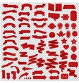 red web ribbon set isolated transparent background vector image vector image
