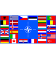 Flags of the NATO countries Royalty Free Vector Image