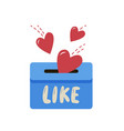 like symbols falling in box or mailbox funny vector image