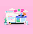 modern 3d of ui design vector image vector image
