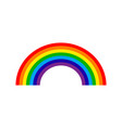 cartoon rainbow with purple red yellow vector image vector image