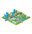 realistic 3d isometry city megalopolis vector image