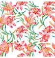 seamless floral pattern lilies flowers vector image