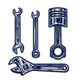 set element for mechanic vector image vector image