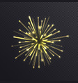 shiny golden firework isolated on transparent vector image