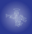 snowflake angel vector image vector image