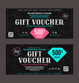 gift voucher template vector image vector image