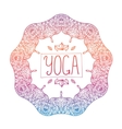 hand drawn ornamental colorful yoga badge vector image vector image