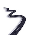 winding road on a white isolated background vector image