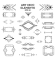 art deco vintage frames and design elements vector image