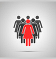 group women silhouettes with leader simple vector image vector image