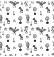 seamless pattern with houseplants vector image