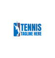serve man silhouette with ball for tennis sport vector image vector image