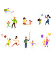 children and parents daughters sons mothers vector image