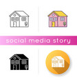 home icon residential house mortgage real estate vector image vector image