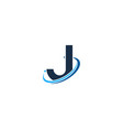 planet letter j logo icon design vector image