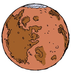 Planet Mars Royalty Free Vector Image - VectorStock