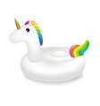 unicorn swimming pool ring vector image