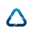 a letter trinity triangle icon logo template vector image