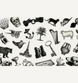 vintage european objects set vector image vector image