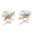 isometric attack helicopter scout ka vector image